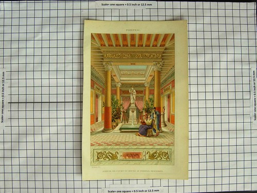 Original old vintage print - original,